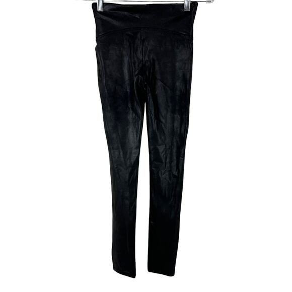 Spanx Faux Leather Leggings Black 2437Q Women's Size Small Excellent Condition - Picture 3 of 10